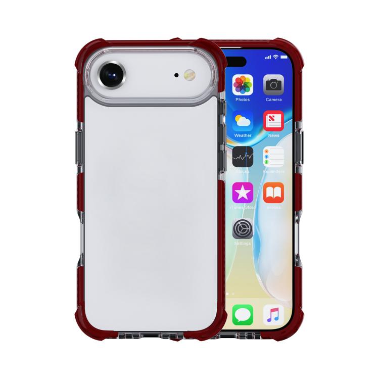 For iPhone Air Four-corner Shockproof TPU Hybrid Acrylic Phone Case(Brown) - iPhone Air Cases by buy2fix | Online Shopping UK | buy2fix