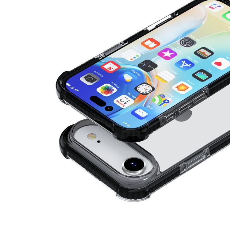 For iPhone Air Four-corner Shockproof TPU Hybrid Acrylic Phone Case(Black) - iPhone Air Cases by buy2fix | Online Shopping UK | buy2fix