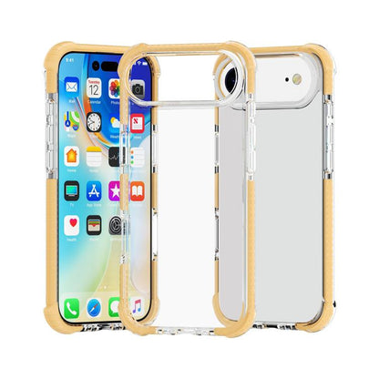 For iPhone Air Four-corner Shockproof TPU Hybrid Acrylic Phone Case(Gold) - iPhone Air Cases by buy2fix | Online Shopping UK | buy2fix