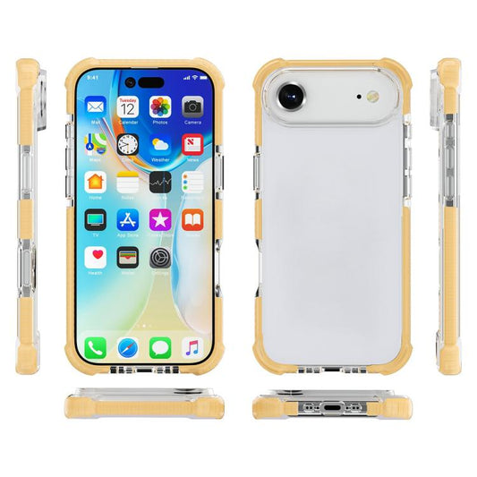 For iPhone Air Four-corner Shockproof TPU Hybrid Acrylic Phone Case(Gold) - iPhone Air Cases by buy2fix | Online Shopping UK | buy2fix
