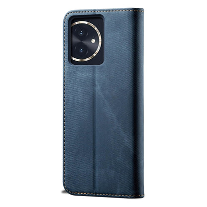 For Honor 100 Denim Texture Flip Leather Phone Case(Blue) - Honor Cases by buy2fix | Online Shopping UK | buy2fix