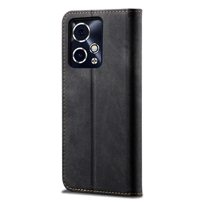 For Honor 90 GT Denim Texture Flip Leather Phone Case(Black) - Honor Cases by buy2fix | Online Shopping UK | buy2fix