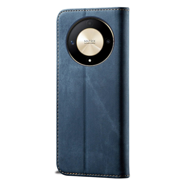 For Honor Magic6 Lite / X9b 5G Denim Texture Flip Leather Phone Case(Blue) - Honor Cases by buy2fix | Online Shopping UK | buy2fix