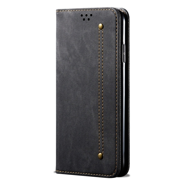 For Honor 200 Lite Global Denim Texture Flip Leather Phone Case(Black) - Honor Cases by buy2fix | Online Shopping UK | buy2fix