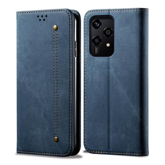 For Honor 200 Lite Global Denim Texture Flip Leather Phone Case(Blue) - Honor Cases by buy2fix | Online Shopping UK | buy2fix