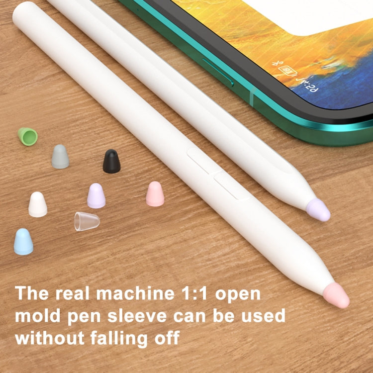 For Xiaomi Stylus Pen 2 8pcs / Set Silicone Wear-resistant Stylus Nib Cover(Grey) - Pencil Accessories by buy2fix | Online Shopping UK | buy2fix