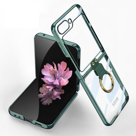 For Samsung Galaxy Z Flip6 / Flip7 FE GKK Electroplating Phone Case with Ring(Green) by GKK