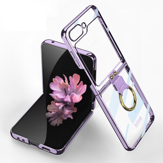 For Samsung Galaxy Z Flip6 / Flip7 FE GKK Electroplating Phone Case with Ring(Purple) by GKK