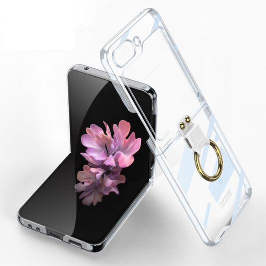For Samsung Galaxy Z Flip6 / Flip7 FE GKK Electroplating Phone Case with Ring(Transparent) by GKK