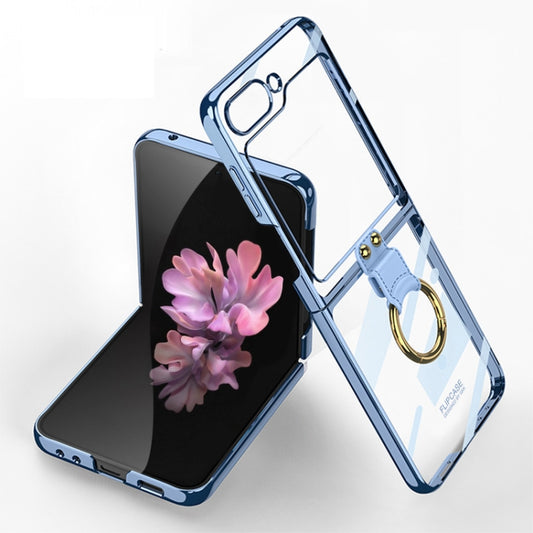 For Samsung Galaxy Z Flip6 / Flip7 FE GKK Electroplating Phone Case with Ring(Blue) by GKK