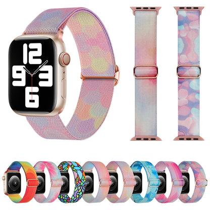 For Apple Watch Ultra 49mm Painted Pattern Nylon Replacement Watch Band(Liquid Colorful) - Watch Bands by buy2fix | Online Shopping UK | buy2fix