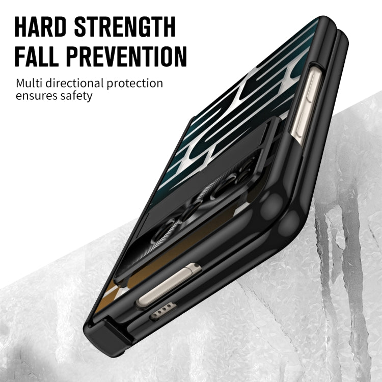 For Google Pixel Fold Integrated Electroplating Folding Phone Case(Black) by buy2fix