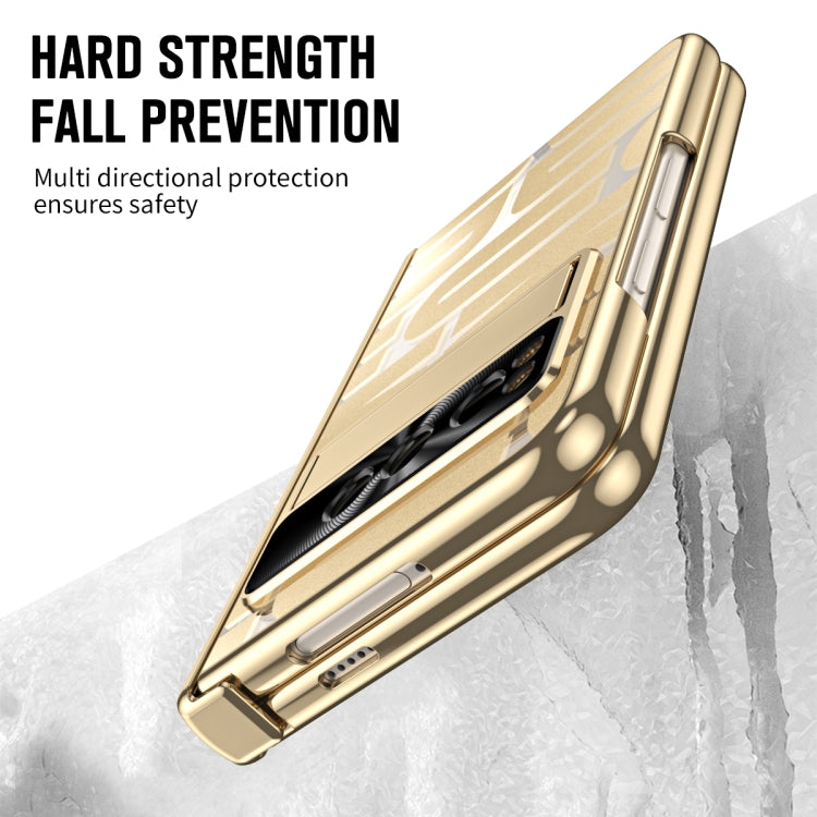 For Google Pixel Fold Integrated Electroplating Folding Phone Case(Gold) by buy2fix