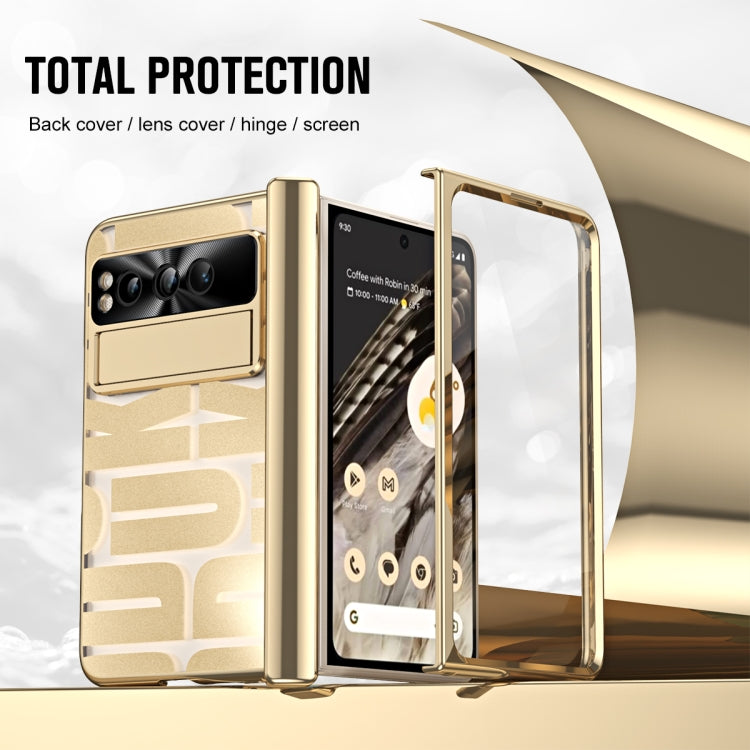 For Google Pixel Fold Integrated Electroplating Folding Phone Case(Gold) by buy2fix