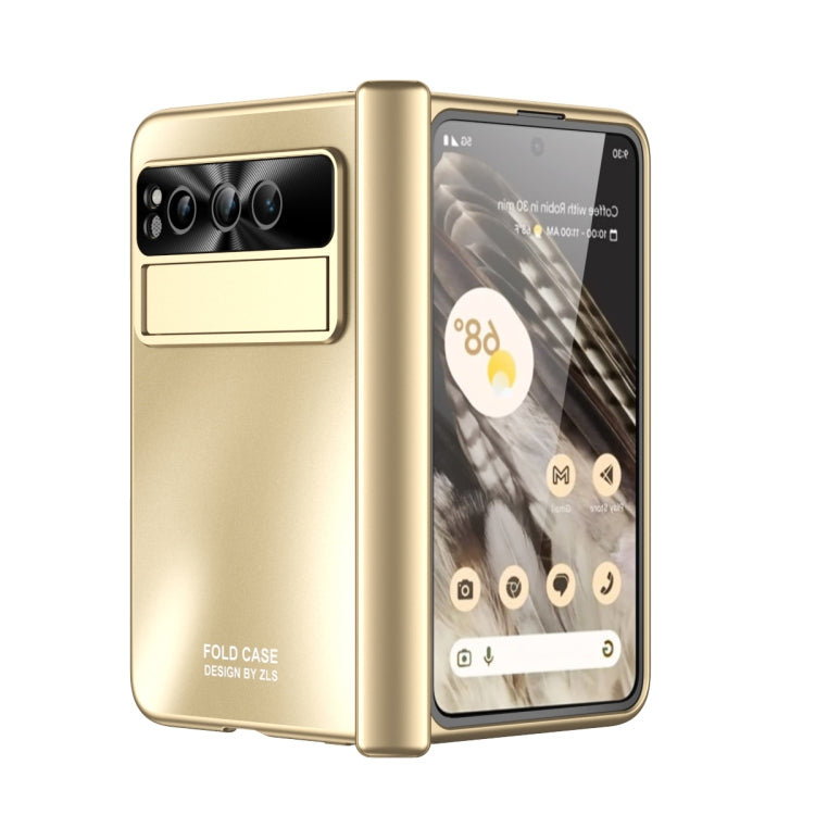 For Google Pixel Fold Integrated Electroplating Folding All-inclusive Phone Case(Gold) - Google Cases by buy2fix | Online Shopping UK | buy2fix