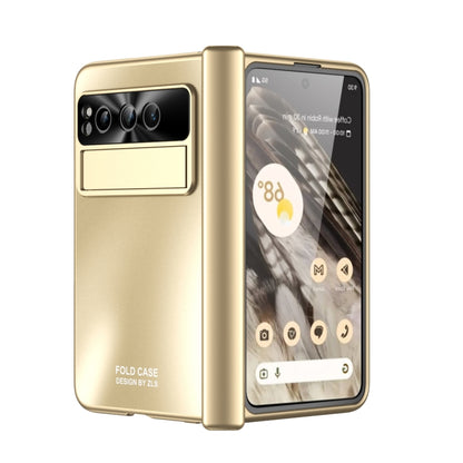 For Google Pixel Fold Integrated Electroplating Folding All-inclusive Phone Case(Gold) - Google Cases by buy2fix | Online Shopping UK | buy2fix