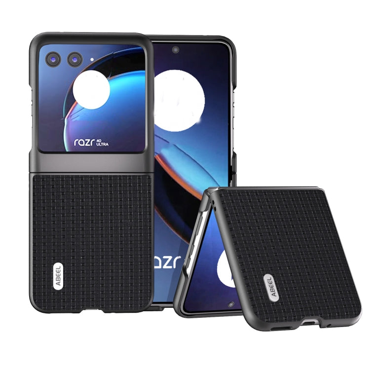 For Motorola Razr 40 Ultra Genuine Luxury ABEEL Black Edge Phone Case(Black) by buy2fix