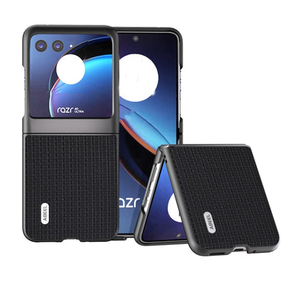 For Motorola Razr 40 Ultra Genuine Luxury ABEEL Black Edge Phone Case(Black) by buy2fix