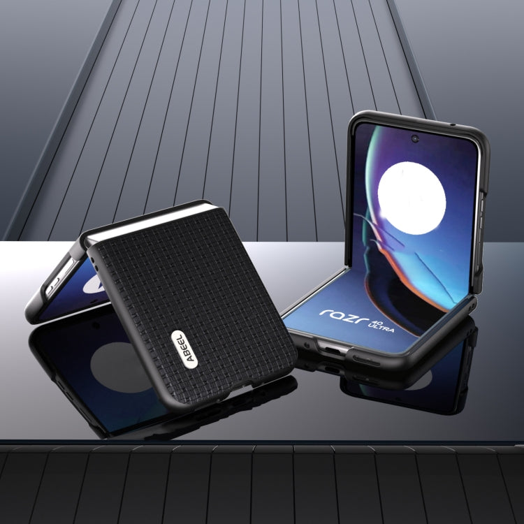 For Motorola Razr 40 Ultra Genuine Luxury ABEEL Black Edge Phone Case(Black) by buy2fix