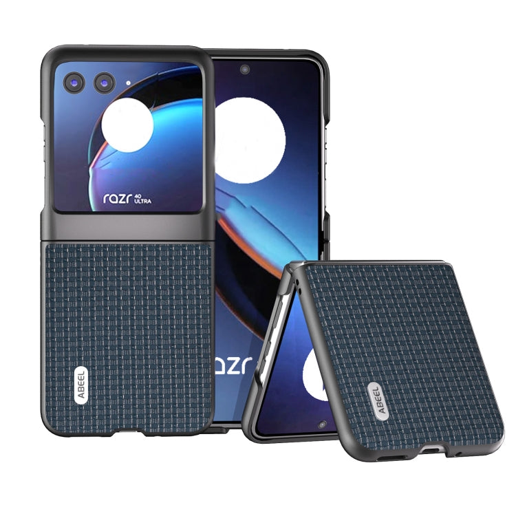 For Motorola Razr 40 Ultra Genuine Luxury ABEEL Black Edge Phone Case(Royal Blue) by buy2fix