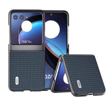 For Motorola Razr 40 Ultra Genuine Luxury ABEEL Black Edge Phone Case(Royal Blue) by buy2fix