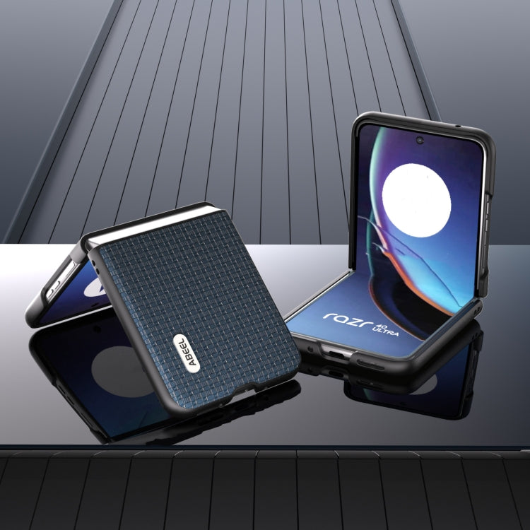 For Motorola Razr 40 Ultra Genuine Luxury ABEEL Black Edge Phone Case(Royal Blue) by buy2fix