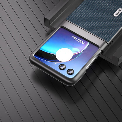 For Motorola Razr 40 Ultra Genuine Luxury ABEEL Black Edge Phone Case(Royal Blue) by buy2fix