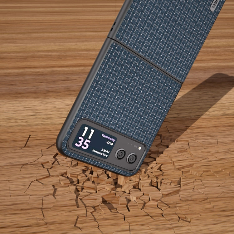 For Motorola Razr 40 Genuine Luxury ABEEL Black Edge Phone Case(Royal Blue) by buy2fix