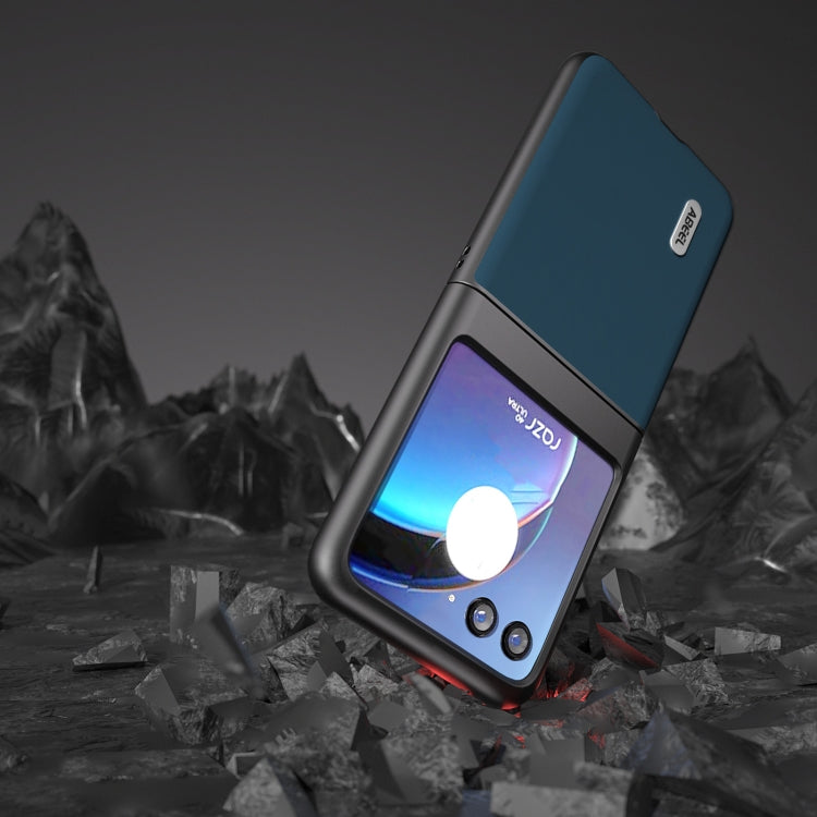 For Motorola Razr 40 Ultra Genuine Silky Soft ABEEL Black Edge Phone Case(Blue) by buy2fix