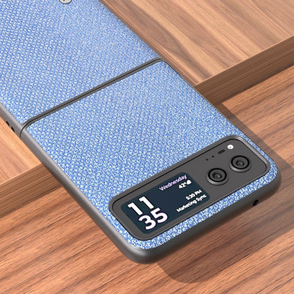 For Motorola Razr 40 ABEEL Diamond Series Black Edge Phone Case(Sapphire Blue) by buy2fix