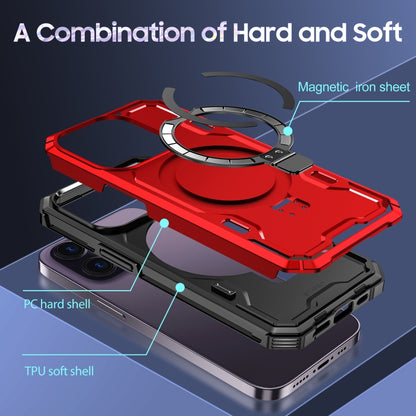 For iPhone 11 Pro Max Patronus MagSafe Magnetic Holder Phone Case(Red) - iPhone 11 Pro Max Cases by buy2fix | Online Shopping UK | buy2fix