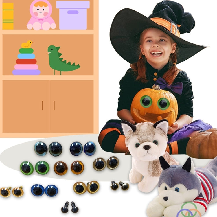 100pcs Resin Three-dimensional Animal Artificial Eye Plastic Plush Toy Accessories, Size:9mm (Colors Shipped Randomly) - Others by buy2fix | Online Shopping UK | buy2fix