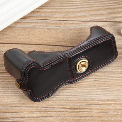 For Canon EOS R50 1/4 inch Thread PU Leather Camera Half Case Base(Black) by buy2fix