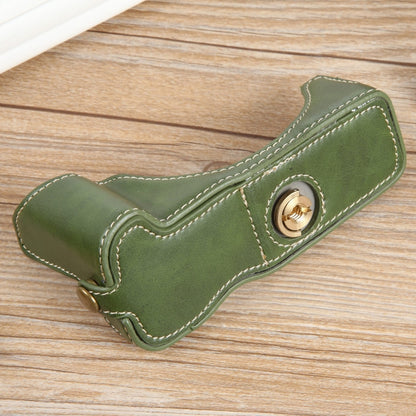For Canon EOS R50 1/4 inch Thread PU Leather Camera Half Case Base(Green) by buy2fix