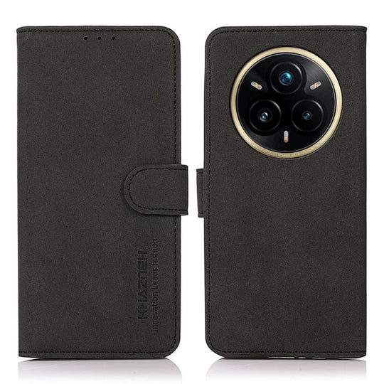 For Realme 14 Pro 5G Global KHAZNEH Matte Texture Leather Phone Case(Black)