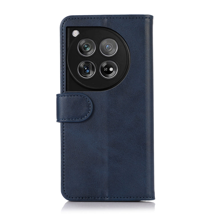 For OnePlus 12 Cow Texture Leather Phone Case(Blue) - OnePlus Cases by buy2fix | Online Shopping UK | buy2fix