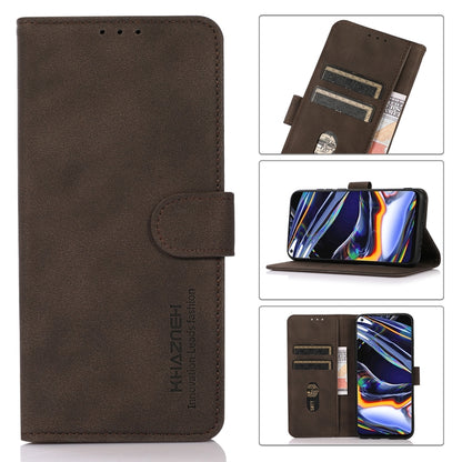 For OnePlus 12 KHAZNEH Matte Texture Leather Phone Case(Brown) - OnePlus Cases by buy2fix | Online Shopping UK | buy2fix