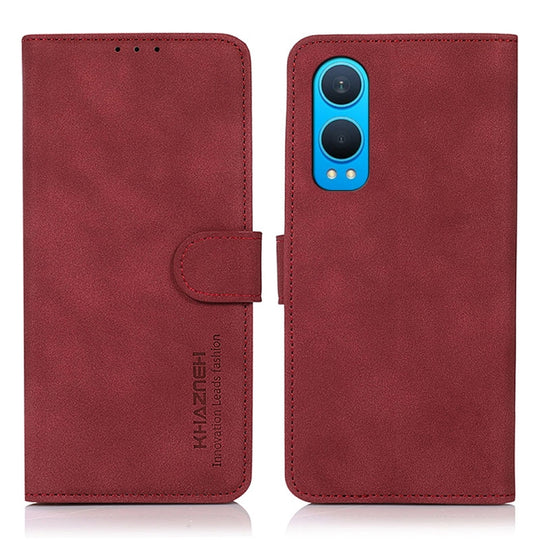 For OnePlus Nord CE4 Lite KHAZNEH Matte Texture Leather Phone Case(Red)