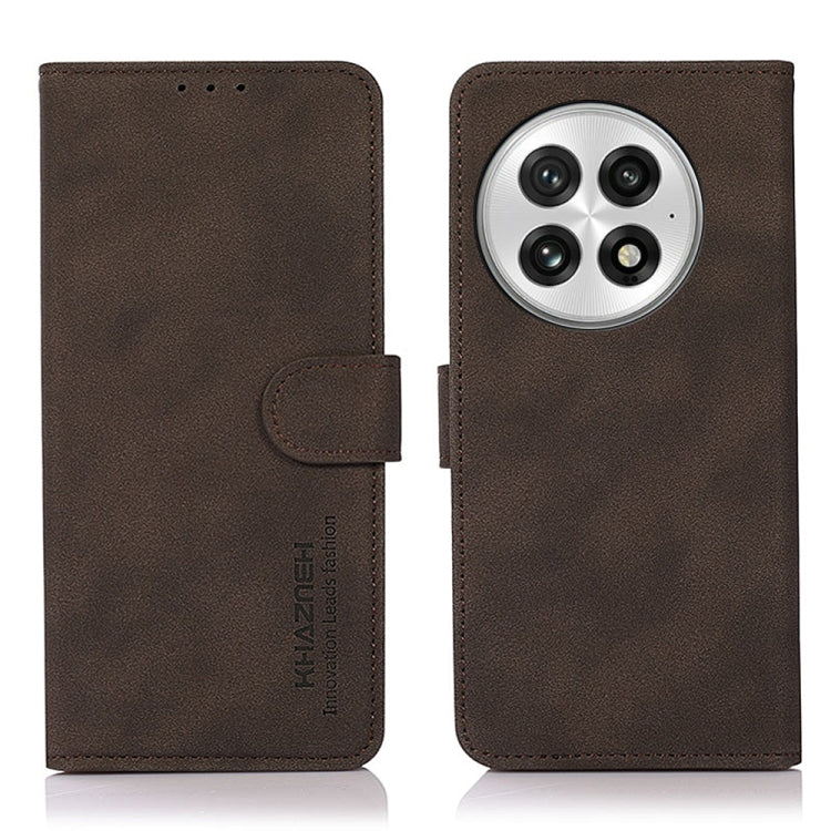 For OnePlus 13 KHAZNEH Matte Texture Leather Phone Case(Brown) by buy2fix
