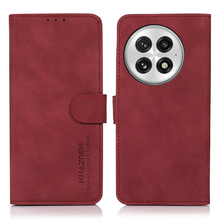 For OnePlus 13 KHAZNEH Matte Texture Leather Phone Case(Red) by buy2fix