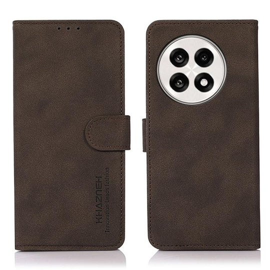 For OnePlus 13R Global KHAZNEH Matte Texture Leather Phone Case(Brown)