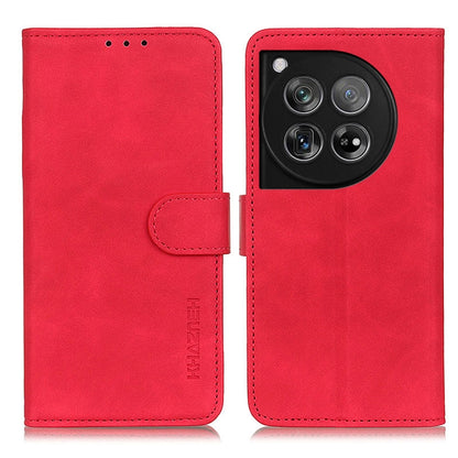 For OnePlus 12 KHAZNEH Retro Texture Leather Phone Case(Red) by buy2fix