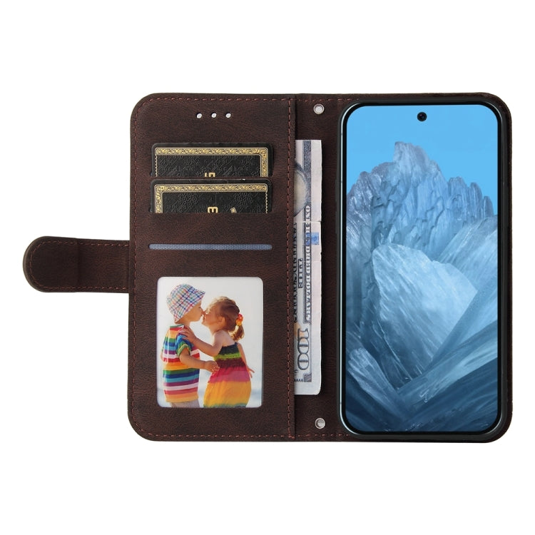 For Google Pixel 9 Skin Feel Life Tree Metal Button Leather Phone Case(Brown) - Google Cases by buy2fix | Online Shopping UK | buy2fix