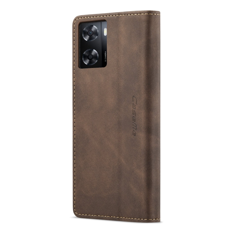For OPPO A57 4G Global/A57S 4G Global/A77 4G Global CaseMe 013 Multifunctional Horizontal Flip Leather Phone Case(Coffee) by CaseMe