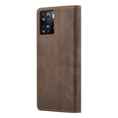 For OPPO A57 4G Global/A57S 4G Global/A77 4G Global CaseMe 013 Multifunctional Horizontal Flip Leather Phone Case(Coffee) by CaseMe