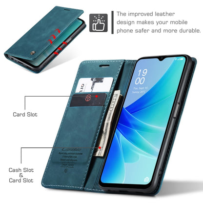 For OPPO A57 4G Global/A57S 4G Global/A77 4G Global CaseMe 013 Multifunctional Horizontal Flip Leather Phone Case(Blue) by CaseMe
