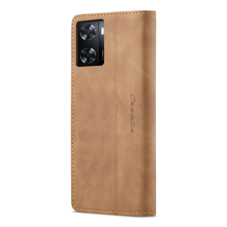 For OPPO A57 4G Global/A57S 4G Global/A77 4G Global CaseMe 013 Multifunctional Horizontal Flip Leather Phone Case(Brown) by CaseMe