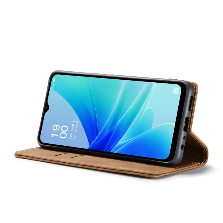 For OPPO A57 4G Global/A57S 4G Global/A77 4G Global CaseMe 013 Multifunctional Horizontal Flip Leather Phone Case(Brown) by CaseMe