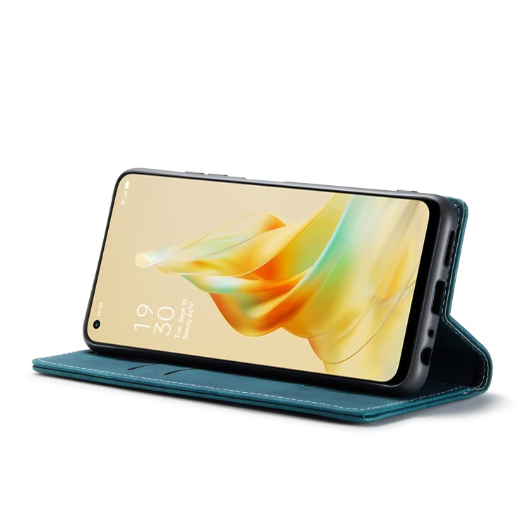 For OPPO Reno8 T 4G CaseMe 013 Multifunctional Horizontal Flip Leather Phone Case(Blue) by CaseMe
