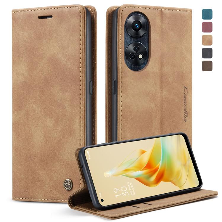 For OPPO Reno8 T 4G CaseMe 013 Multifunctional Horizontal Flip Leather Phone Case(Brown) by CaseMe